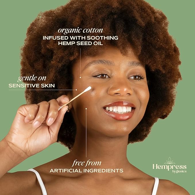 Organic Cotton Swabs for Ears, Soft Swab Sticks for Ear Cleaning, Makeup - Image 3