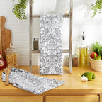 DII Cotton Dish Towel Set Damask Print - Image 6