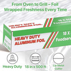 Aluminum Foil Wrap Roll 18 in x 500 ft Heavy Duty Commercial and Home Use - Image 5