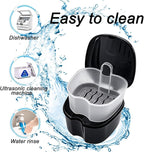 Black Denture Soaking Container Partial Denture Case, Orthodontic Retainer - Image 3