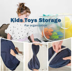 4 Pack Collapsible Laundry Baskets Dual Compartment, Mesh Pop Up Hamper - Image 3