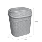 Bath Bliss 2 Pack Sailor Knot Swing Top Waste Bin | Dimensions: 11.22" x 8.27" - Image 2
