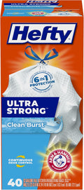 Hefty Ultra Strong 13 Gallon Trash Bags, Tall Kitchen Trash Bags 13 Gallon Size by Hefty