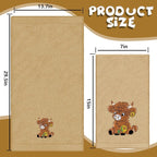 3Pcs Highland Cow Sunflower Hand Towels Cotton Embroidered Bathroom Towels - Image 2