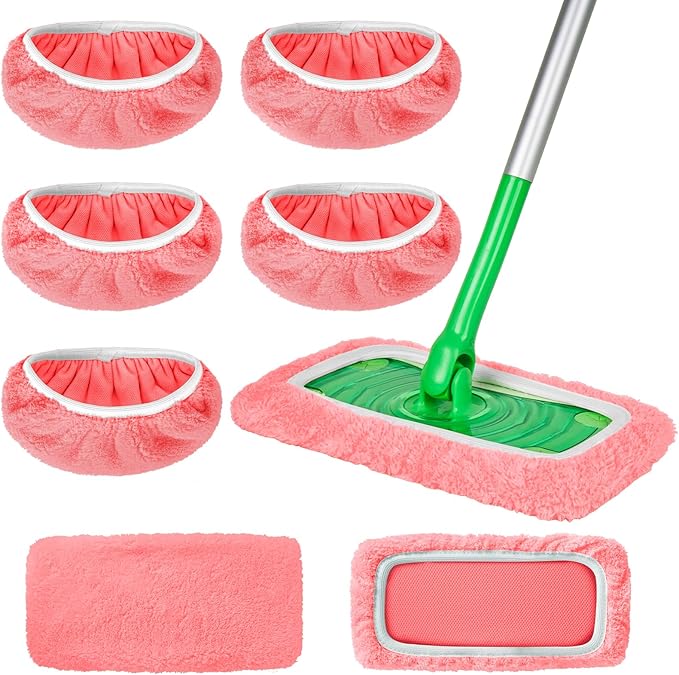 5 Pack Reusable Microfiber Mop Pads Compatible by AmaVins
