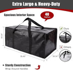 Extra Large Moving Bags with Zippers & Carrying Handles, Heavy-Duty Storage Tote - Image 2