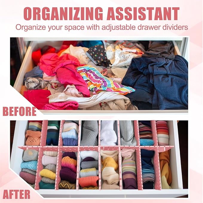 Blosssound 15 Pcs 5.12 Tall Drawer Divider Adjustable Drawer Organizer DIY - Image 5