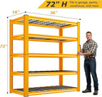 REIBII Garage Shelving Load 3200LBS, 5-Tier Storage Shelves, Adjustable Heavy Duty Metal Shelving Unit for Pantry, Basement, Warehouse, 72" H x 36" W x 16" D, 2PC - Image 3