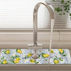 Patterned Sink Faucet Mat Kitchen Splash Guard Super Absorbent Drying Mat - Image 2