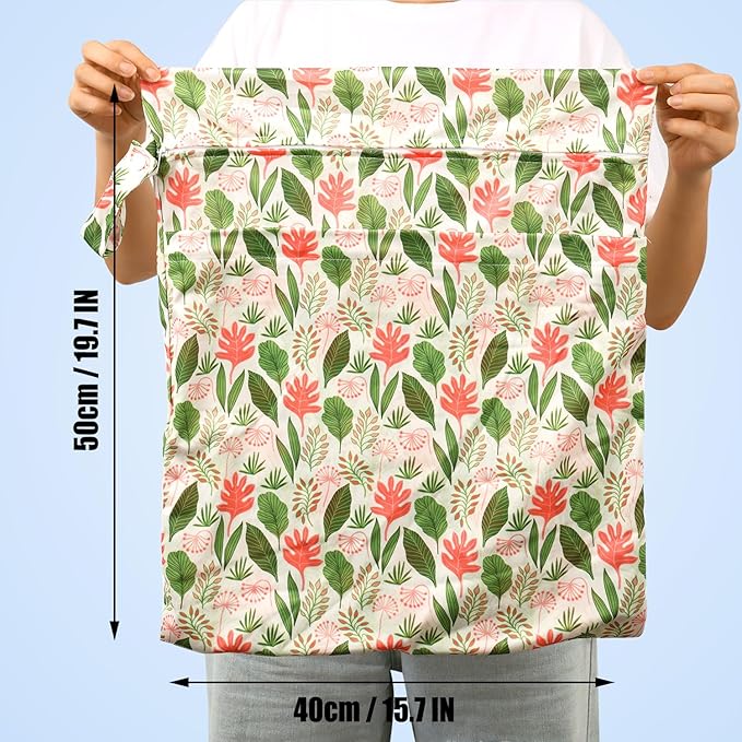 2pcs Travel Waterproof Laundry Bag, Cloth Diaper Wet Dry Bags - Image 7