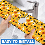 Halloween Pumpkin Bat Ghost Kitchen Sink Splash Guard Mat Absorbent Fast Drying - Image 6