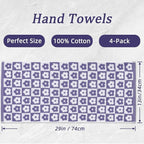 Jacquotha Cotton Hand Towels Lilac Checkered Floral - Image 7