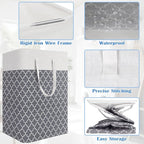 BlissTotes 3-Pack Laundry Basket, Freestanding＆Waterproof Laundry Hamper - Image 4