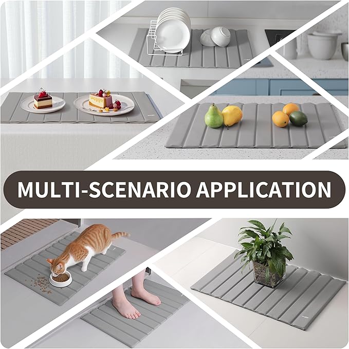 Stone Drying Mat for Kitchen Counter-Super Absorbent PU Dish Drying Mat - Image 7