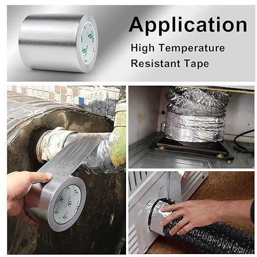 BOMEI PACK Adhesive Aluminum Foil Heat Shield Tape 1 Pack 5 inch x 66ft - Image 8