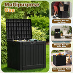 Flamaker Resin Deck Box 40 Gallon Waterproof Outdoor Indoor Storage Box Imitation Wood Resin for Patio Furniture Garden Tools and Pool (Black) - Image 5