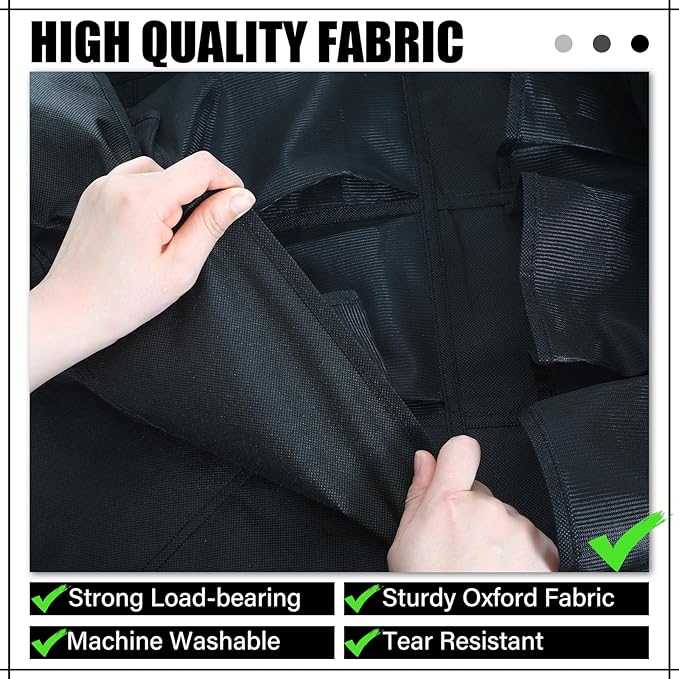 Windyun 40 Over the Door Shoe Organizer Large Breathable Mesh Pockets Hanging - Image 5