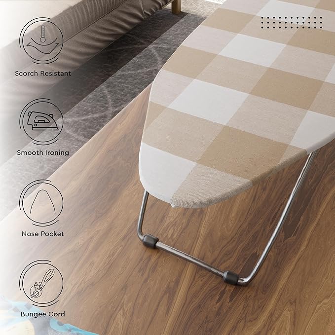 Encasa XO Ironing Board Cover and Pad 28"x12" - 4mm Felt Mini Iron Board Cover - Image 6