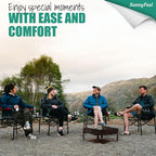 SUNNYFEEL Camping Directors Chair, Heavy Duty,Oversized Portable Folding Chair with Side Table, Pocket for Beach, Fishing,Trip,Picnic,Lawn,Concert Outdoor Foldable Camp Chairs - Image 6