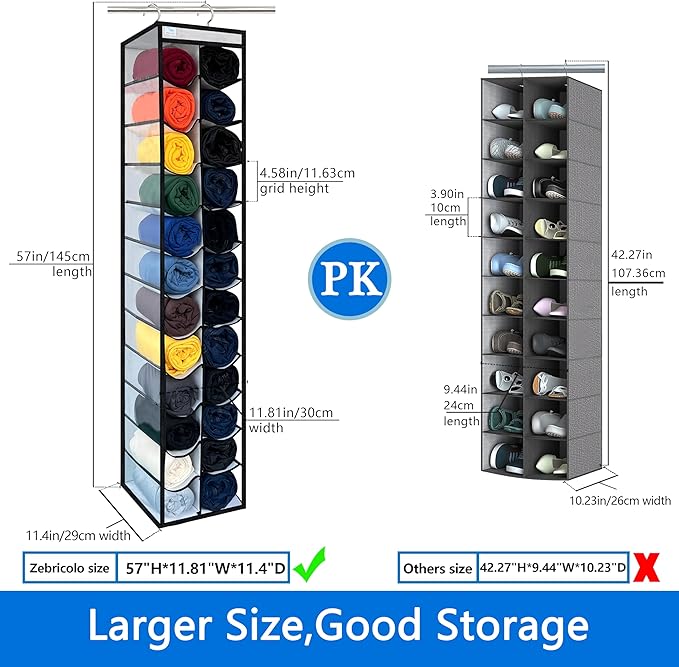 Closet Organization, 24 Section Hanging Closet Organizer, Space Saving - Image 2