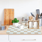 Coffee Mat Checkered Dish Drying Pad - Image 6