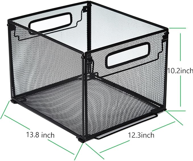 SETTFRFE Letter Size Metal Mesh Hanging File Folder Organizer Crate Basket - Image 6