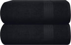 GLAMBURG Premium Cotton Oversized 2 Pack Bath Sheet 35x70-100% Pure Cotton by GLAMBURG