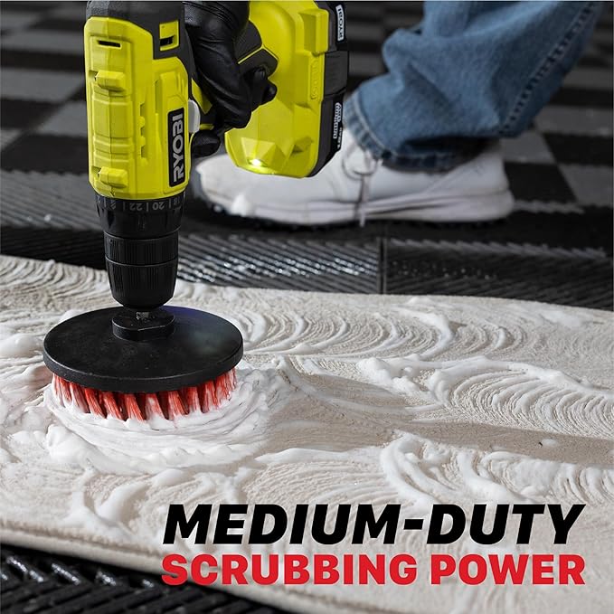 Maxshine 2" Universal M8 Medium-Duty Upholstery & Carpet Drill Brush – Power - Image 4