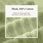 Modern Threads Organic Vines 6-Piece 100% Cotton Towel Set – Yarn Dyed Jacquard - Image 5