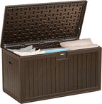 YITAHOME 150 Gallon Large Deck Box with Side Handles, Outdoor Double-Wall Storage for Patio Furniture Cushions, Garden Pool Accessories, Waterproof & Lockable by YITAHOME