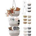 3 Tier Wall Mounted Woven Hanging Basket, Over the Door Hanging Basket by Wymulot