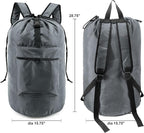 BeeGreen Gray Laundry Backpack w Adjustable Shoulder Straps & Drawstring - Image 2
