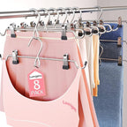 Pants Hangers Space Saving, Stackable Skirt Hangers by Lumigens