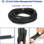 JOTO 1 Pack Cable Management Sleeve, 10 Feet Cord Organizer System - Image 8