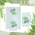 Set of 6 Eucalyptus Kitchen Towels Green Leaves Dishtowels Absorbent Spring - Image 3