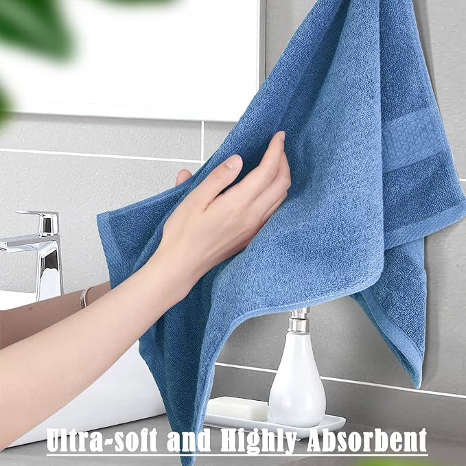 Cleanbear Cotton Hand Towel Set 6-Pack Ultra Soft Hand Towels - Image 7