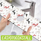 Chrismas Sink Faucet Absorbing Mat Christmas Sink Splash Guard Drying Mat - Image 4