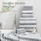 Bath Towel Set Gray 4Pack-35x70 Towel, 600GSM Ultra Soft Microfibers Bathroom - Image 6