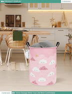 FANKANG Storage Basket, Nursery Hamper Canvas Laundry Basket Foldable - Image 5