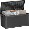320 Gallon Waterproof Outdoor Storage Box,Large Resin Deck Box,Lockable Outside Storage Box Container for Patio Furniure,Garden,Tools (320 Gallon,Black) by MAIUSCOLI