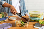 Ello Color Lock 3.4 Cup 10PC, 5 Pack Glass Meal Prep Sets Leak-Proof Glass Food - Image 2