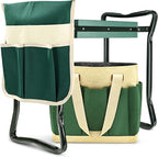Garden Kneeler and Seat Heavy Duty, Upgraded Widened and Thickened Gardening Stools for Seniors, Foldable Gardening Bench Ergonomic Design, Effective Relief of Knee and Back Pain, Gift for Gardeners by KVR