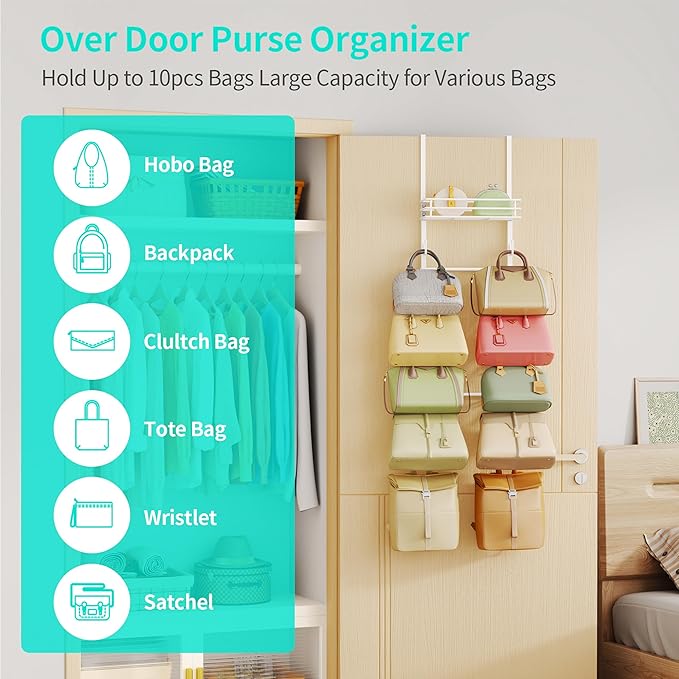 HapiRm Over The Door Purse Organizer - Image 3