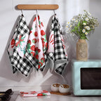 Bencailor 4 Pcs Strawberry Kitchen Towels Spring Berry Hand Dish Towels - Image 7