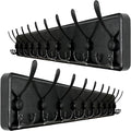 WEBI Coat Rack Wall Mount, 38 9/16" Long, 10 Tri Hooks by WEBI
