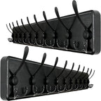 WEBI Coat Rack Wall Mount, 38 9/16" Long, 10 Tri Hooks by WEBI
