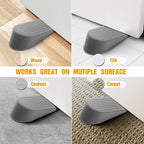 4 Pack Grey Extra Large Door Stopper, High 1.9 inches Big, Prevents Door Gaps & - Image 5