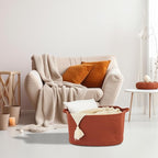 Large Rectangle Blankets Basket Living Room 22"x17"x12" Woven Cotton Rope - Image 5