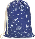 Canvas Laundry Bag with shoulder Strap 24"W x 29"H, Large Drawstring Dirty by CALACH