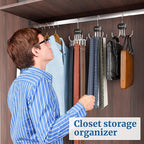 Belt Hanger, Belt Organizer for Closet, Rotatable Tie Rack, Belt Holder - Image 6